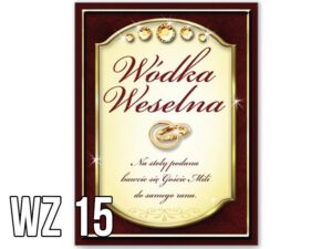 Etykiety jednostronne na wódkę, wz15