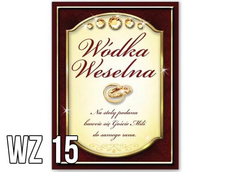 Etykiety jednostronne na wódkę, wz15