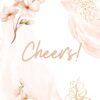 Etykiety na butelke Rose Gold Cheers 