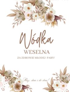 Etykiety na butelke Wódka Weselna