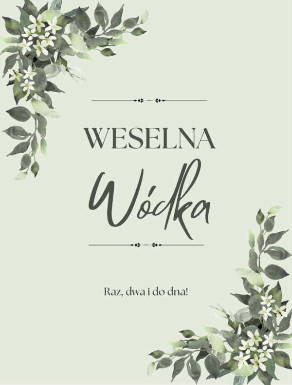 Etykiety na butelke Wódka Weselna 