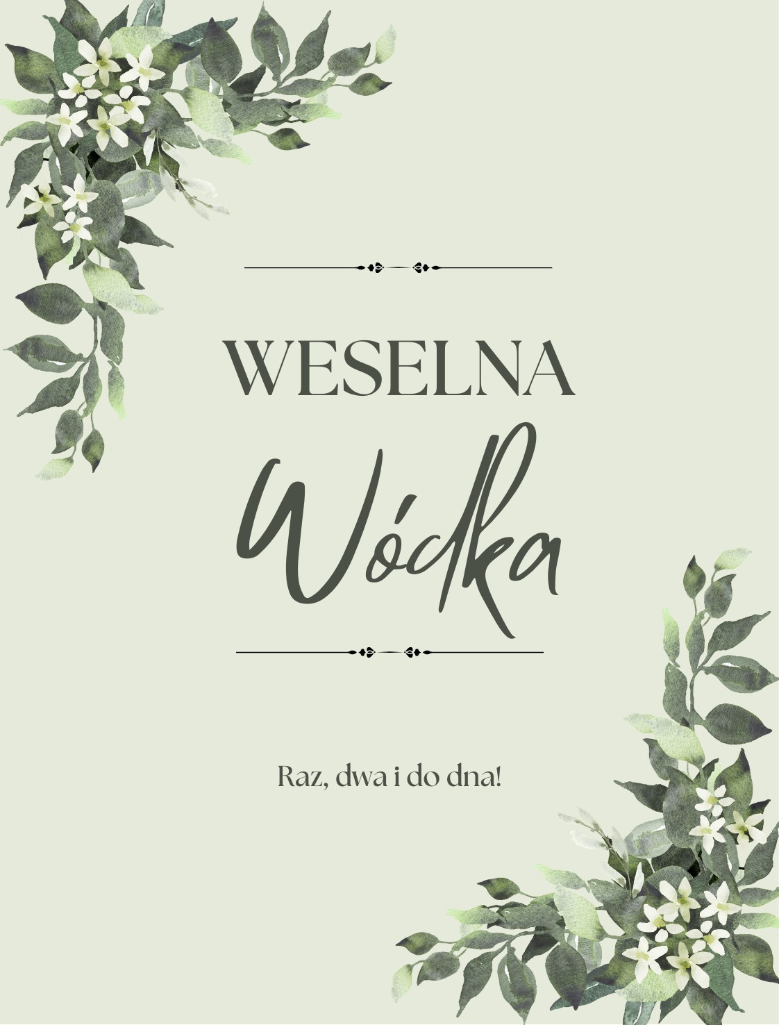 Etykiety na butelke Wódka Weselna 