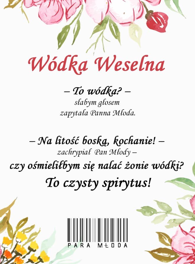 Etykiety ślubne Kwiatowy Ogród