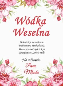 Etykiety ślubne Kwiatowy Ogród