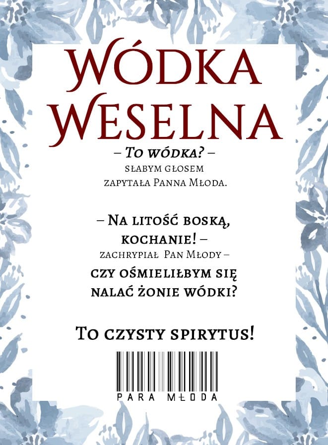 Etykiety ślubne Malowane Lilie