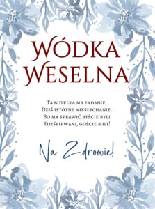 Etykiety ślubne Malowane Lilie