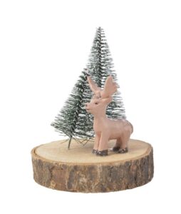 Figurka drewniana, zimowa sceneria wzór 1
