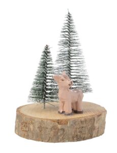 Figurka drewniana, zimowa sceneria wzór 2