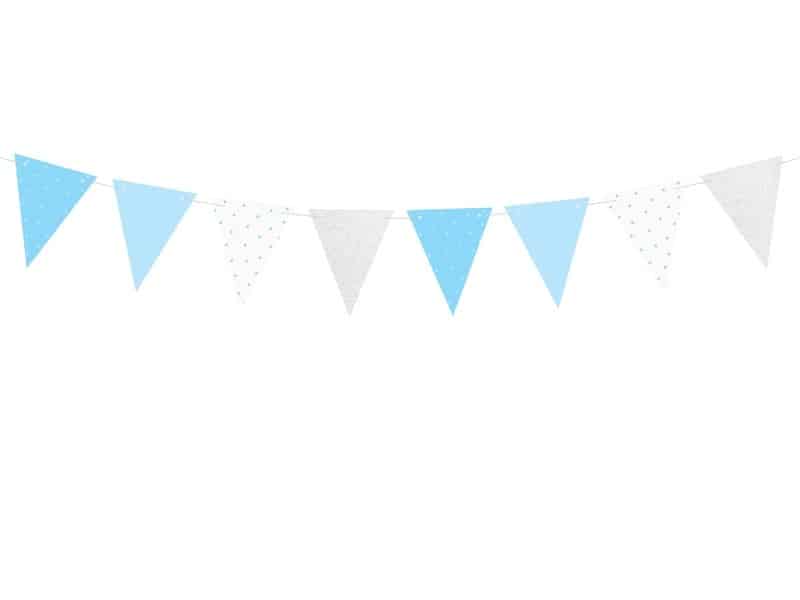 Girlanda 1st Birthday Niebieskie Flagietki