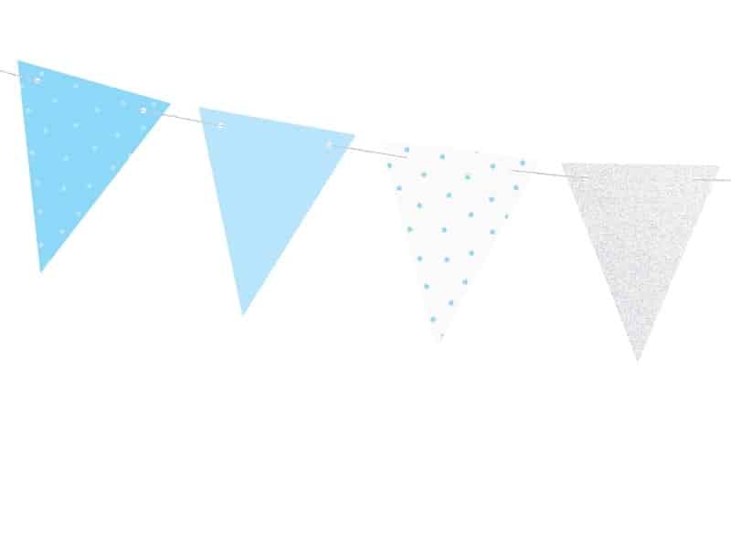 Girlanda 1st Birthday Niebieskie Flagietki