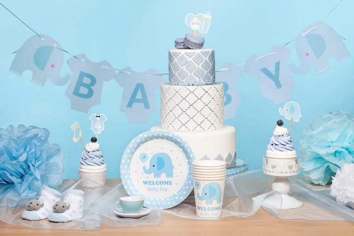 Girlanda Baby Shower Słonik Boy