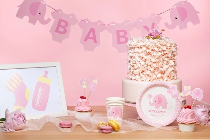 Girlanda Baby Shower Słonik Girl