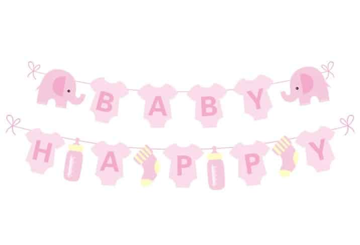 Girlanda Baby Shower Słonik Girl