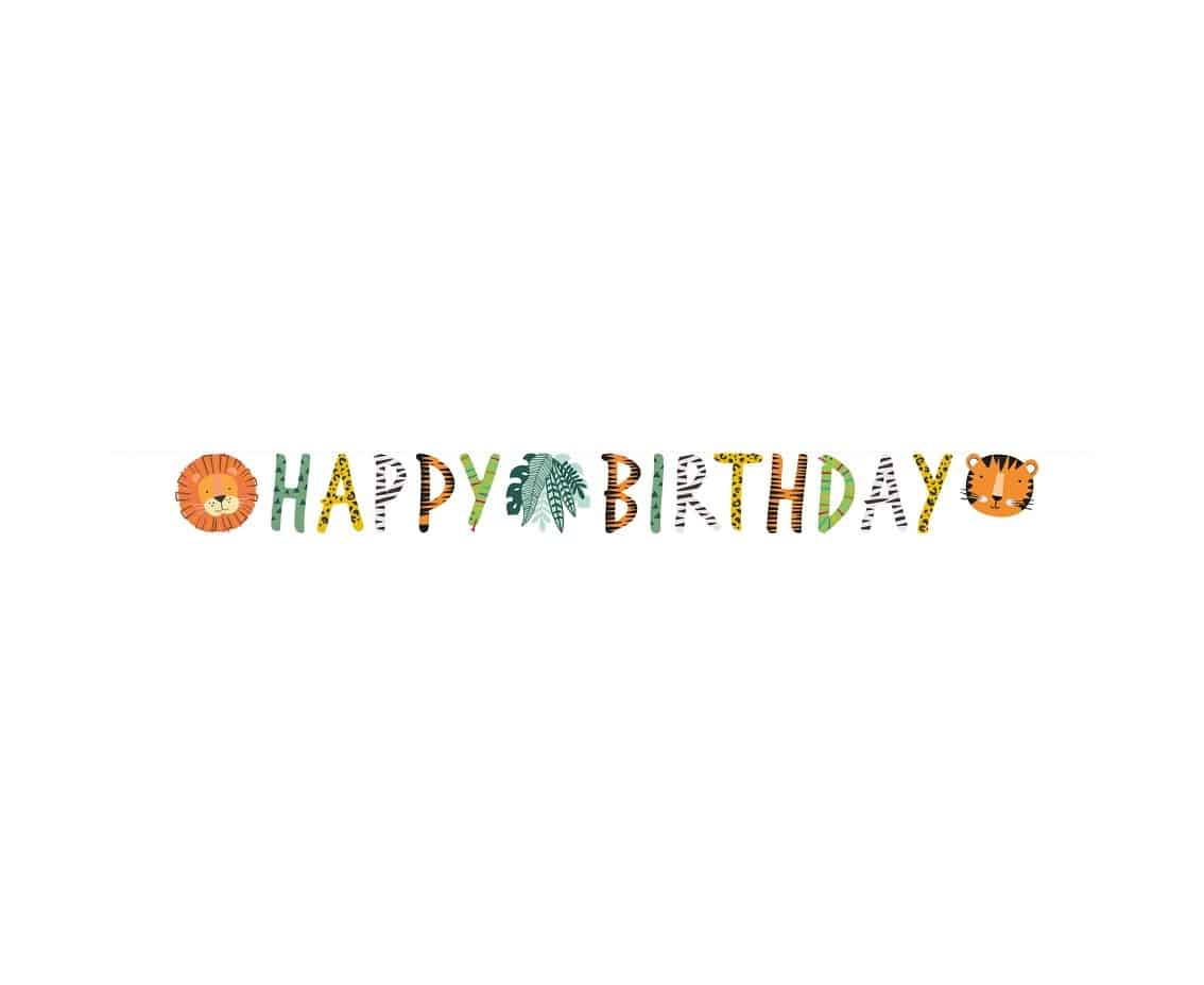 Girlanda Baner papierowa Happy Birthday Get Wild 
