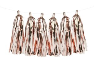 Girlanda, frędzle rose gold
