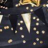 Girlanda Proporczyki Flagietki Black&Gold