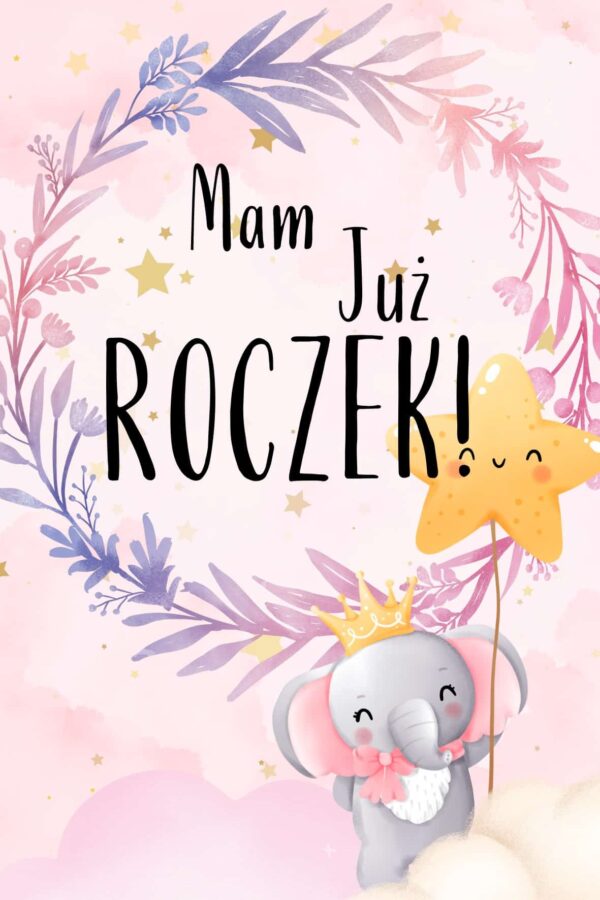 Karty do zdjęć dla dziewczynki Mój pierwszy rok życia 