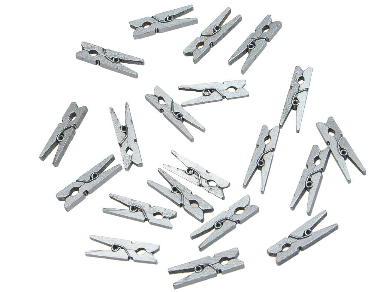 Klamerki ozdobne srebrne 20 szt. 3cm
