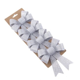 Kokardy na Choinkę Srebrne S