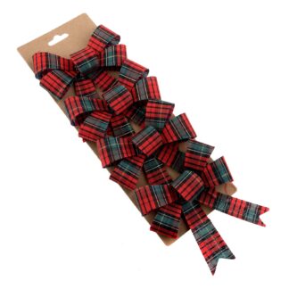 Kokardy Na Choinkę w Szkocką kratkę S