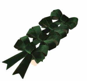 Kokardy na Choinkę Welurowe Zielone S