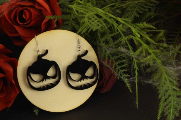 Kolczyki Halloween Mroczne Dynie Czarne 2 szt.