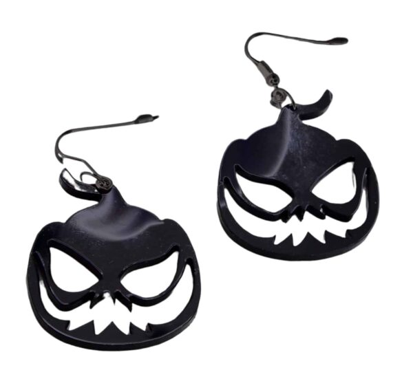 Kolczyki Halloween Mroczne Dynie Czarne 2 szt.