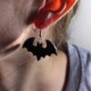 Kolczyki Halloween Nietoperze Czarne 2 szt.