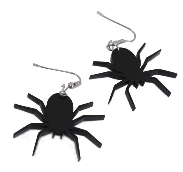 Kolczyki Halloween Pająki Czarne 2 szt.
