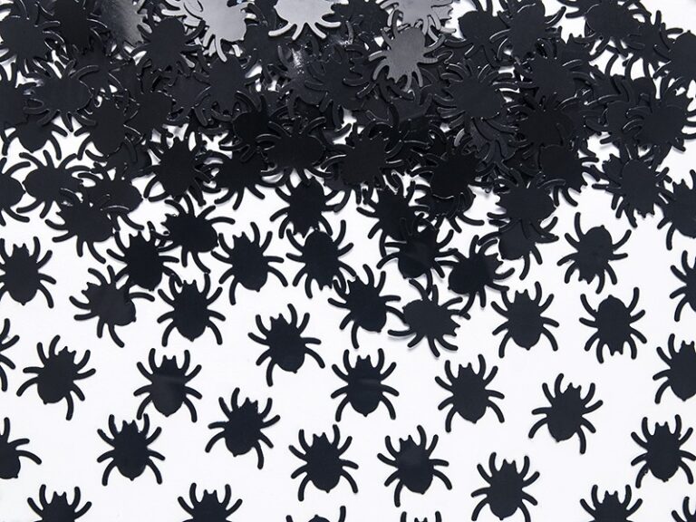 Konfetti dekoracyjne na Halloween 15g Pająki