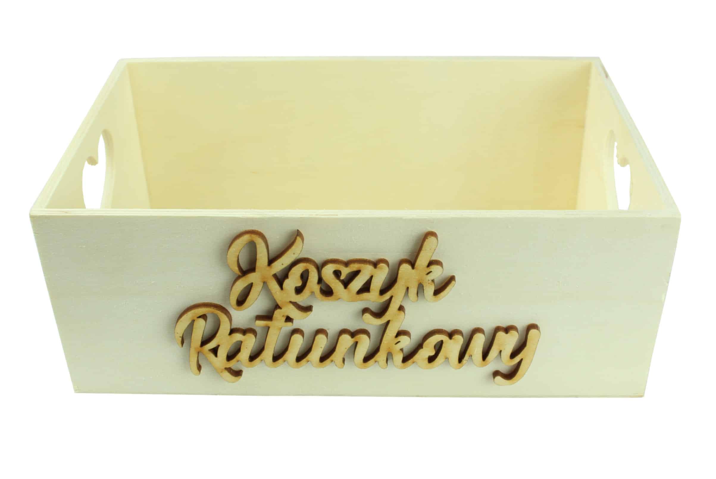Koszyk Ratunkowy Drewniany Serduszka