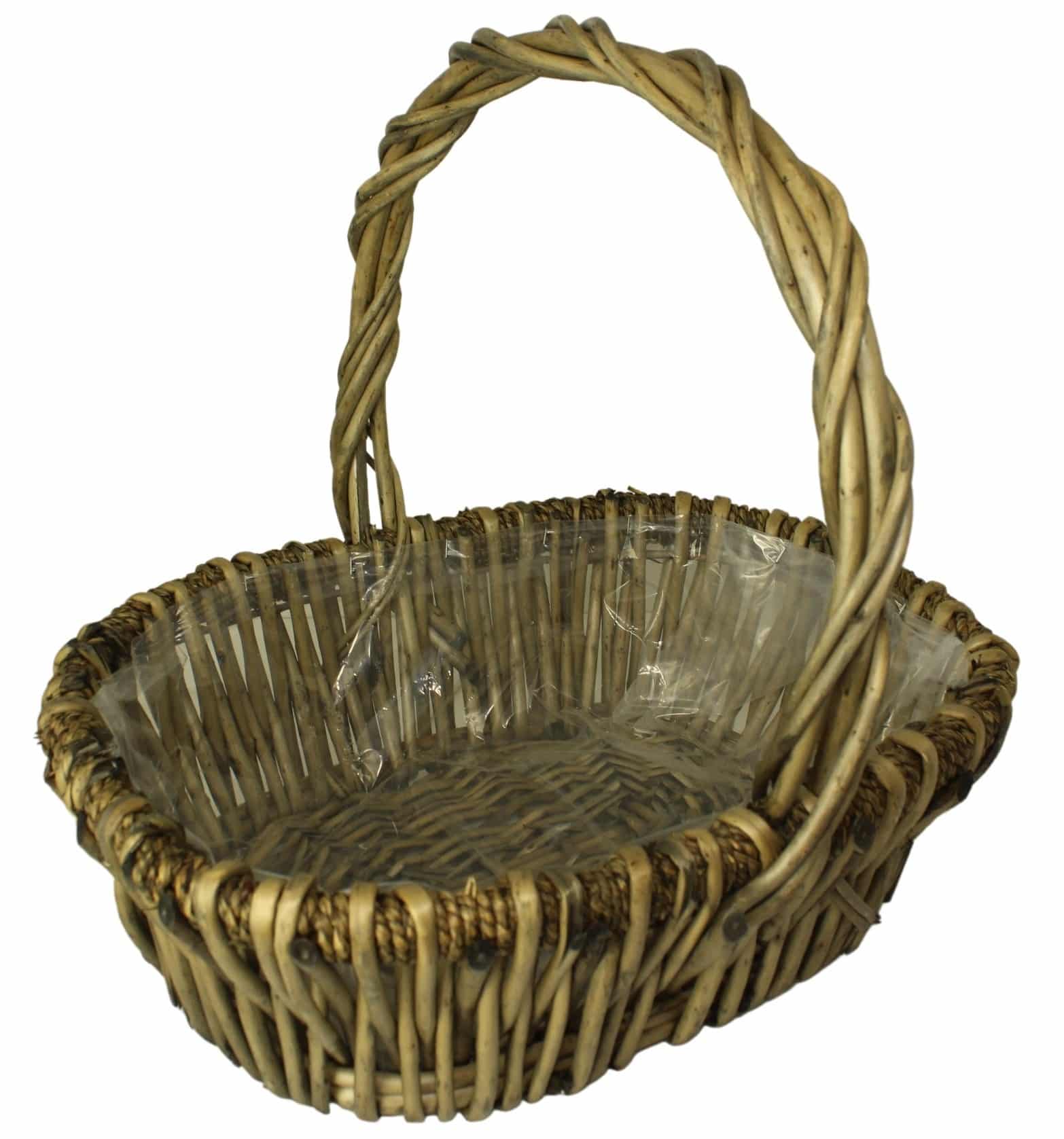 Koszyk z grubej wikliny Naturalny Duży