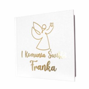 Księga gości Komunia Biała Anioł Imię