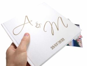 Księga gości weselnych Personalizowana Perłowa
