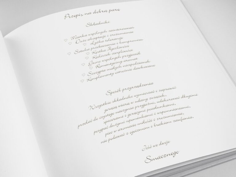 Księga gości weselnych WZÓR 1