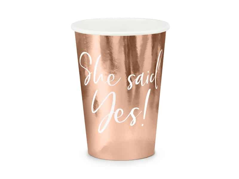 Kubeczki na wieczór panieński She said yes!