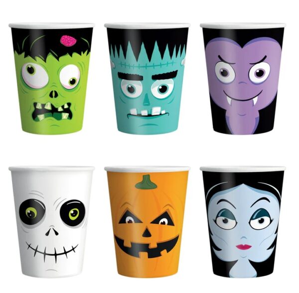 Kubeczki papierowe Halloween Monsters