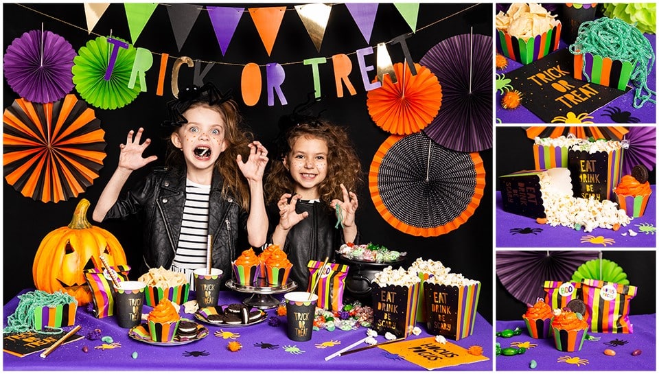 Kubeczki papierowe TRICK OR TREAT Halloween 