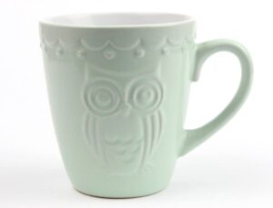 Kubek Ceramiczny Sowa w Kolorze Miętowym