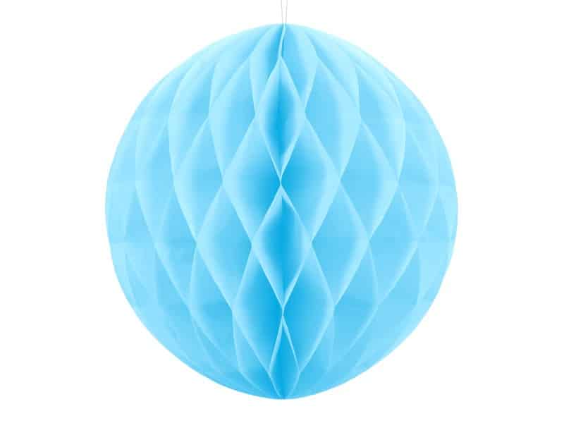 Kula bibułowa Honey comb błękitna 20cm 