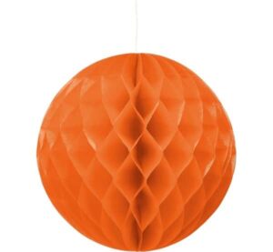 Kula bibułowa Honey comb pomarańczowa 20cm