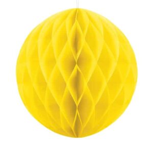 Kula bibułowa Honeycomb 10cm Żółta