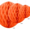 Kula bibułowa Honeycomb 30cm Pomarańczowa