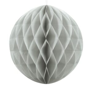 Kula bibułowa Honeycomb 30cm Szara