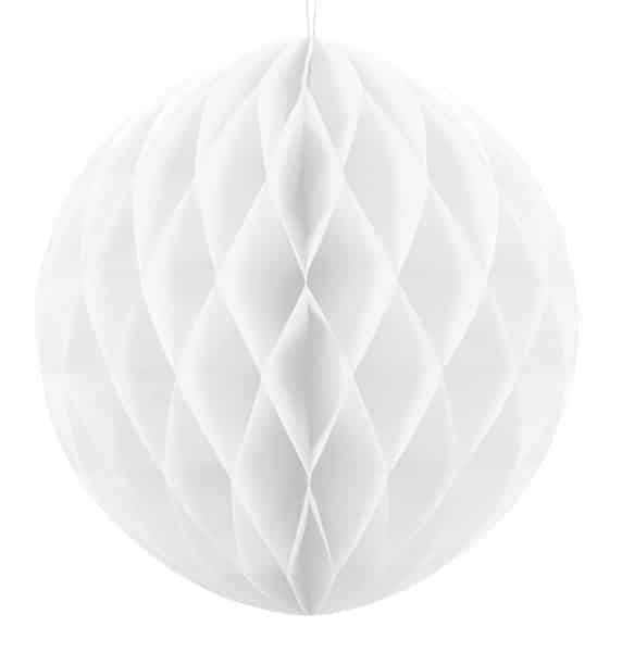 Kula bibułowa Honeycomb 40cm Biała