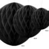 Kula bibułowa Honeycomb 40cm Czarna