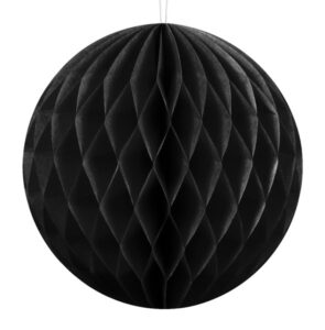 Kula bibułowa Honeycomb 40cm Czarna