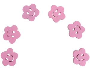 Kwiatki scrapbooking różowe 10 szt.