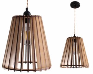 Lampa Sufitowa Drewniana Cone