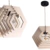 Lampa Sufitowa Drewniana Heksagon 